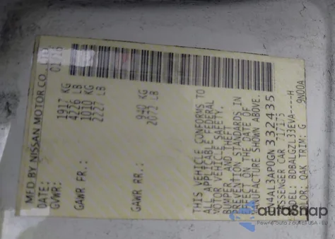 2016 Nissan Altima 2.5 S z USA, uszkodzony, nr VIN 1N4AL3AP0GN332435